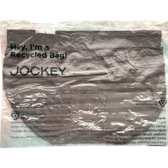 Lot 6 Jockey Brown Matte & Shine Seamsfree Hipster, US8 - Picture 5 of 5